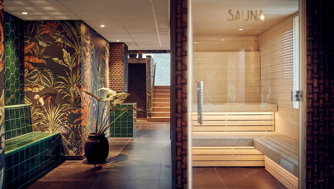 Sauna in Wellness de Tropen